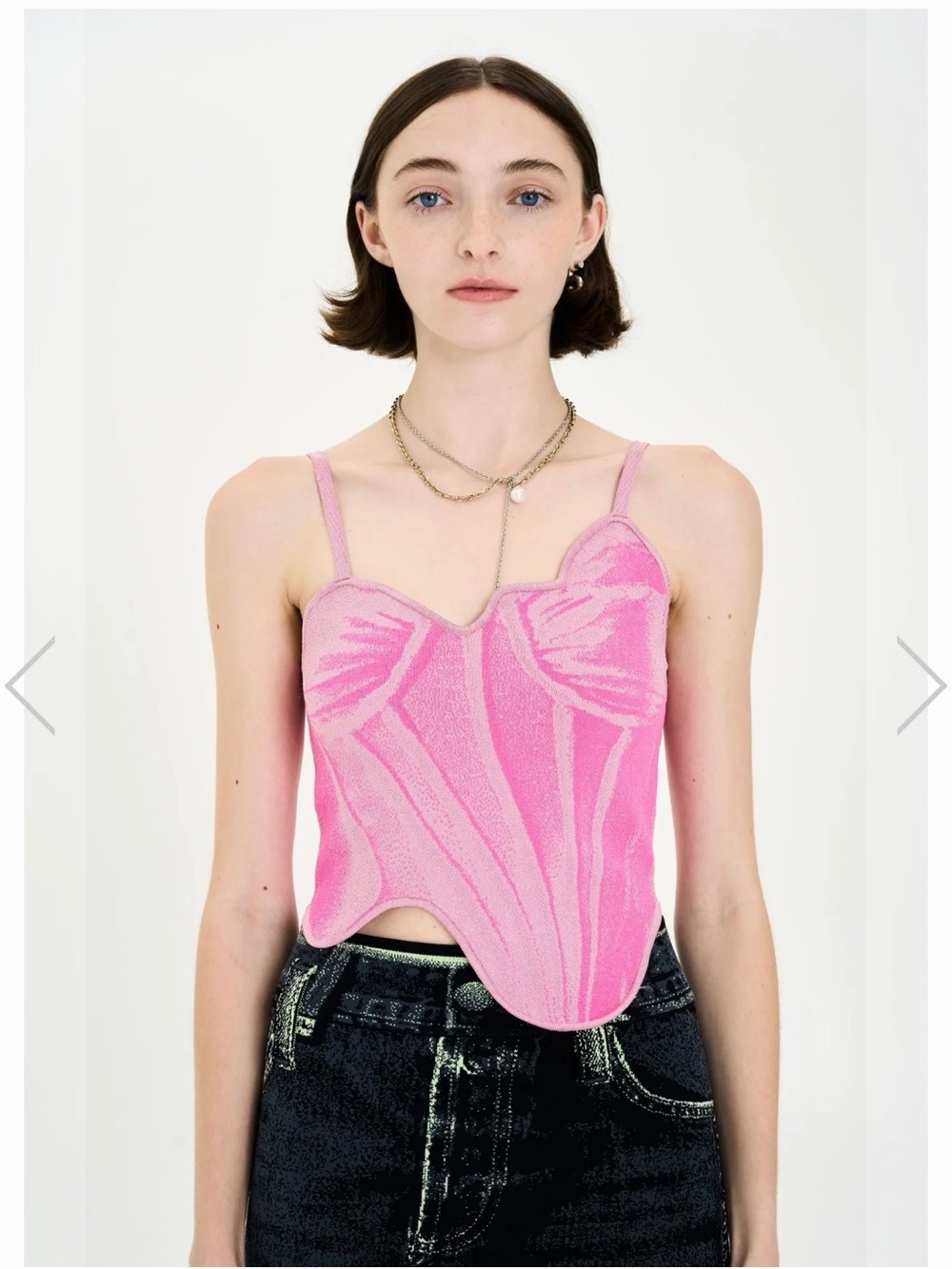 CAMELLIA DENIM PRINT TANK TOP